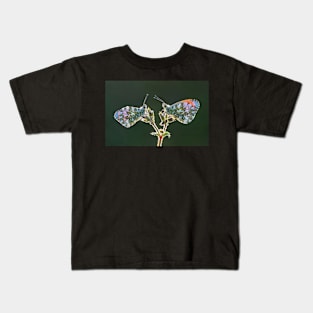 Two Orange Tips on a Little Mouse-Ear Flower Kids T-Shirt